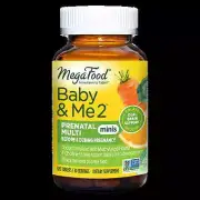 MegaFood Baby and Me 2 Prenatal Multi Minis 120 Tabs Baby's Brain, Folate