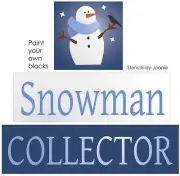 Joanie Stencil Snowman Collector Frosty Christmas Snowflake Prim Crow Twig Arms