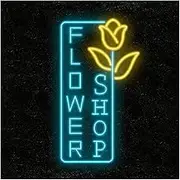 Sign Lamp Flower Shop Neon Sign For Business Hotel Flowers Shop Florist Wall Decor USB Powered Signs Illuminated Dimmable LED Light(50cm)
