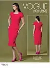 VOGUE SEWING PATTERN 1631 MISSES 6-14 EASY CLOSE-FITTING SHAPED NECKLINE DRESS