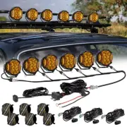 6x Auxbeam 5" 172W LED Side Shooter Pods DRL/Spot Offroad Light w Harness 6Leads