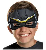 Black Ranger Saban's Power Rangers Dino Charge Superhero Boys Costume Puffy Mask