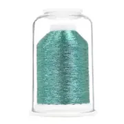Hemingworth Machine Embroidery Polyester Thread Aquamarine Metallic 700m