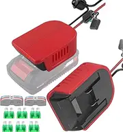 Upgrade 2 Pack: Power Wheel Adapter for Einhell 18 V Battery Adapter Power Source Holder for Einhell 18 V Battery Adapter Dock with Wires Battery Converter Plug DIY Power Wheel Adapter