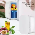 YA (White)Mini Fridge Cooler 8L Cooling&Warming Dual Use Portable Compact Fridge