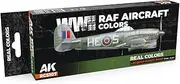 AK Real Colors Set RCS107 WWII RAF Aircraft Colors (8x17ml)