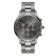 Daniel Wellington Iconic Chronograph 42 Link Anthracite-Grey Sunray Watch