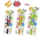 3Pair Kids Children Training Chopsticks Cartoon Practice Learning Tableware