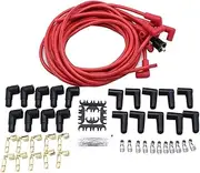 4041R Red Spark Plug Wire Set- 8mm - Super Stock Universal with Graphite Core - Red Wire with Red 90 Degree Boots