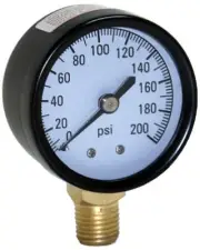 12 Pack Water Pressure Tank Gauge, .25-In. Bottom Mount, 200-Lbs. M2002-4L