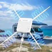 WAVLINK AC1200 Outdoor WiFi Extender, Long Range Dual-Band WiFi Access Point/Repeater/Router, with 4x7dBi Omni Antennas, PoE, Gigabit, Support AP/Repeater/Mesh Modes for Courtyard, Fish Finder