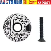 2Pcs MTB Road Bike Stem Top Cap 28.6mm Tube Fork Headset Bowl Cover (White)