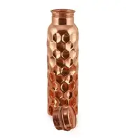 100% Pure Copper Water Bottle Copper Tumbler Pitcher Flask With Ayurveda Yoga