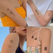 Buttermilk - Set of 5: Cartoon Temporary Tattoo Sticker Set of 5 - One Size