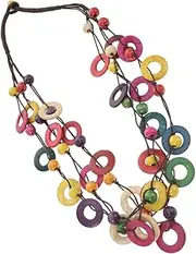 VALICLUD Necklace Coconut Shell Geometric Vintage Jewelry for Women for Daily Wear or Parties