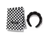 Aveda headband and towel set black and white New in package