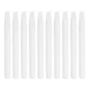 10pcs Pumice Stone Nail File Stick, Cuticle Remover Pusher for Manicure, White