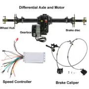 Go Kart ATV 48V 1000W Electric Differential Motor 860mm Rear Axle Controller Kit
