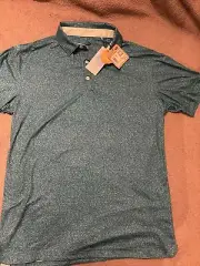PUMA Men's Cloudspun Primary Polo 538748 -08 Blue/Green Golf shirt UPF 40+ NWT