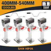 4x400mm Drop Down Corner Legs W/Handle Steel Base Caravan Stabilizer Leg 1200LBS