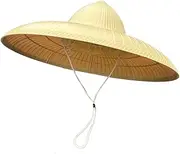 [Frediuo] Sun Hat Sun Protective Coolie Cap for Summer Farming Chinese Japanese Festivals Light Yellow