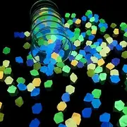 1200 Pcs Glow in The Dark Rocks,Glowing Pebbles Stones Luminous Rocks for Indoor Outdoor, Stepping Stone, Pebbles for Plants/Yard/Backyard/Fish Tank/Pool Stuff (Color : Mixed Colors)