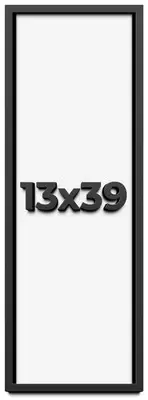 13x39 Shadow Box Frame Black | 2 Inches Deep Real Wood Contemporary Shadowbox Di
