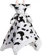 Apricot Lamb Stuffed Animals Cow Security Blanket Infant Nursery Character Blanket Luxury Snuggler Plush Baby Lovey(Cow, 13 Inches)