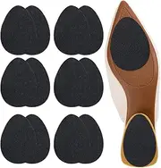 WELANE Non Slip Shoe Pads, 12 PCS Self Adhesive Anti Slip Sole Sticker Protector for High Heels, Non Slip Sole (Black, 9 X 6.5cm)