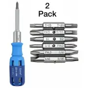 Lutz 15-IN-1 Ratcheting Screwdriver by Gorilla Glue - Blue (Set of 2)