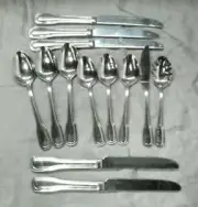 Reed & Barton EVERYDAY 12 pc Mixed Set Knives Tea Soup Spoons Stainless Flatware