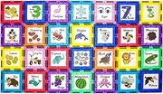 PicassoTiles 56 Piece Magnetic Building Blocks with 28pc Tiles and 28pc Educational Artwork Graphic Click-in Inserts Magnet Construction Toy Set STEM Learning Kit Playset Child Brain Development PT56