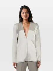Silver Open Front Jacket