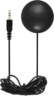 Desktop Omni-Directional Microphone with 3.5mm Jack for Desktop Computer Recorder Pen Portable High Sensitivity Mic Cable Length 2m for Video Conference Meeting Internet Webcast Black One Size