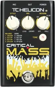 TC-Helicon Critical Mass Vocal Harmony Effects Pedal (3-pack) Bundle