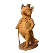 Willow Fox 40cm Cast Iron Ornament Sculpture Outdoor Figurine Garden Decor Large