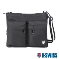 在飛比找Yahoo奇摩購物中心優惠-K-SWISS Shoulder Bag輕量側背包-黑