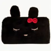 4 Pcs Cute Kawaii Cartoon Panda Plush Coin Purse Women Wallets Small Cute Cartoon Animal Card Holder Key Bag Money Bags for Girls