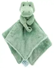 Carters Plush Green ALLIGATOR Gator Security Blanket Stripes Lovey Toy #68260