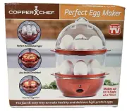 Copper Chef Perfect Egg Maker Electric Hard Boiled Omelettes Poached 14 Eggs NIB