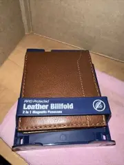GEORGE LEATHER BILLFOLD 2 IN 1 MAGNETIC PASSCASE