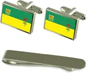 [Select Gifts] Saskatchewan Flag Twins Silver Clip Box Gift Set