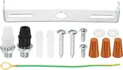 uxcell 110mm Ceiling Light Plate Kit, 1 Set Light Fixture Mounting Bracket Plate Steel Crossbar for Home Office Chandelier Lamp