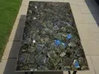 48"x24" Crystal Labradorite Stone Dining Table Kitchen Slab Console Bar Desk Dec
