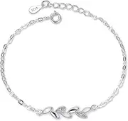 Cuff Bangle Chain Bracelets,925 Sterling Silver Bracelet Exquisite Hand Silver Vine Bracelet Fashion Bracelet Ladies Silver Jewellery Gifts for Sisters Friend Couples Mom