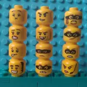LEGO minifigure HEADS city police girl cmf modular crooks bandit cowboy A21