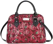 Ladies Tapestry Top Handle Handbag Shoulder Bag with Garden Flower by Signare