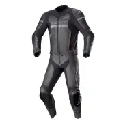 Gp Force Chaser Leather Suit 2 Pc Black Black