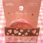 amifa / Heart Design Pink Washi Paper Masking Tape / Japan