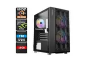 [5500-RTX3050-16G1S-NX200MR-NO] AMD Ryzen 5 5500 RTX 3050 RGB Gaming PC System, 16GB RAM/1TB NVMe SSD/WIFI6